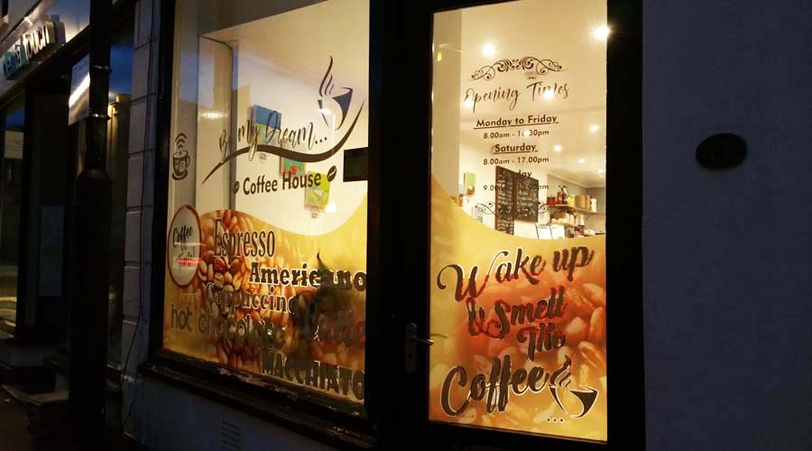 shop fascia's signs for coffee house | Deco Studio