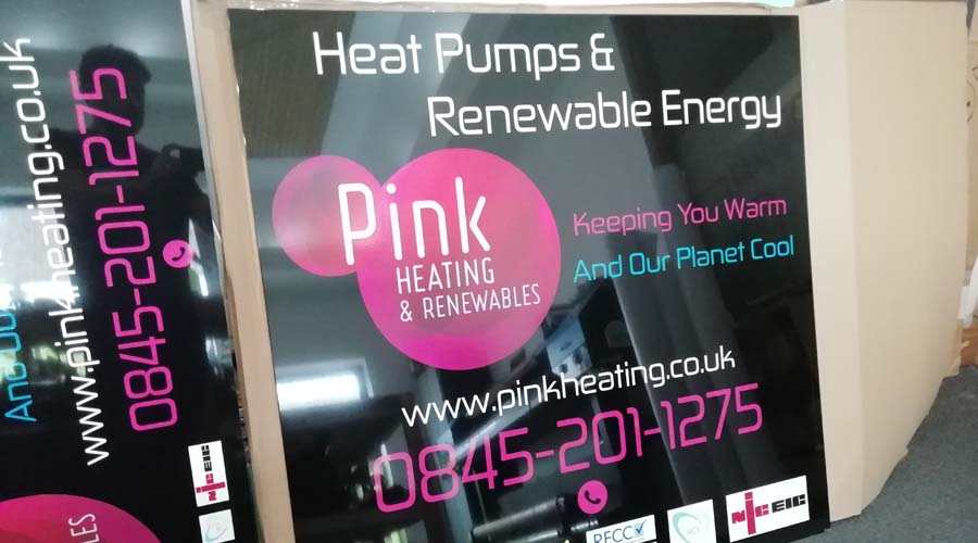 Shop Fascia's Front Sign for Pink Heating | Deco Studio